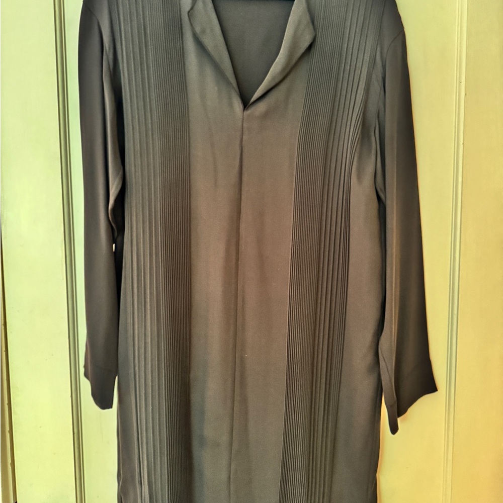 Vince black sheet Long Sleeve Dress